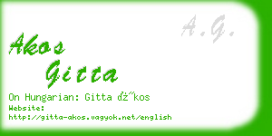 akos gitta business card